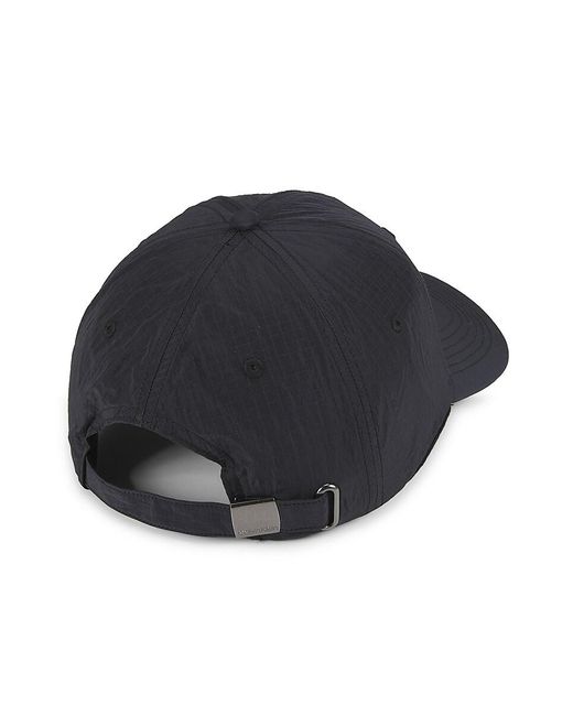 Calvin Klein Blue Ck Nylon Logo Baseball Cap for men