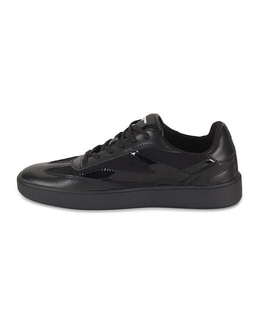 Karl Lagerfeld Black Wingtip Low-Top Sneakers for men