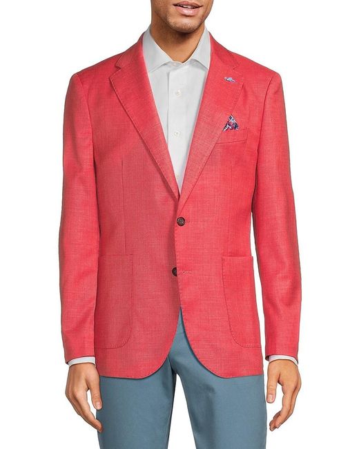 Tailorbyrd Red Cross Dyed Notch Lapel Sportcoat for men