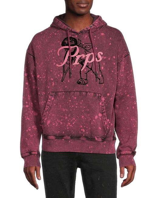 PRPS Red 'Angel Logo Tie Dye Camo Hoodie for men