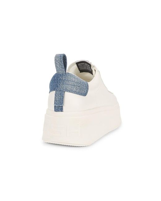 Ash White Move Leather Platform Sneakers