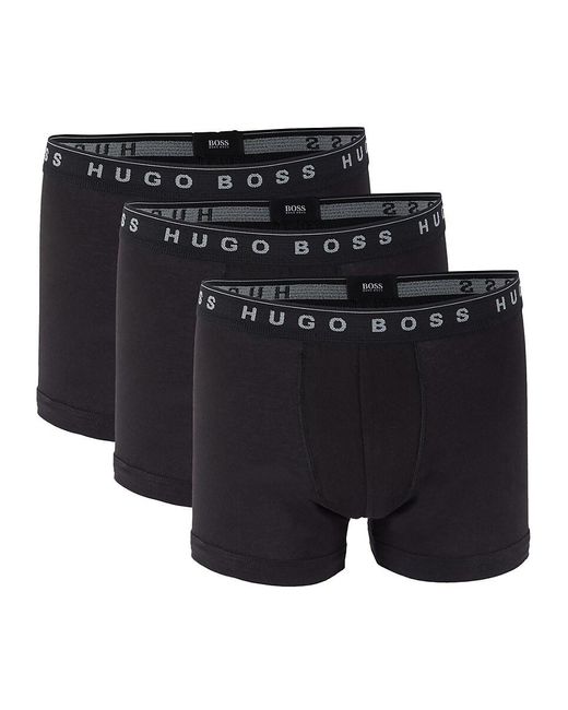 Size: Medium Trunk Marque : Hugo BossHUGO BOSS Pack 3 Hommes Coton Stretch Boxer Monochrome: Color: Black 