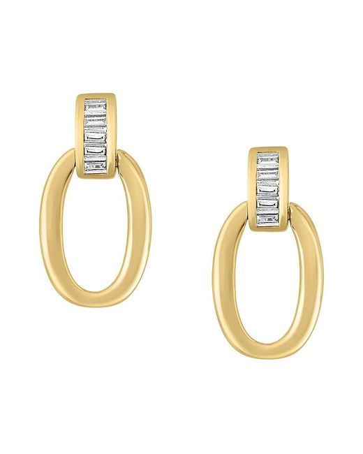 Effy Metallic 14K & 0.19 Tcw Diamond Earrings