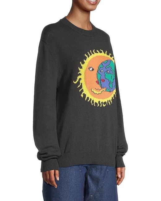 Sky High Farm Blue Character Crewneck Sweatshirt for men