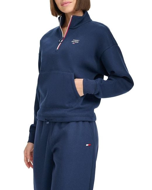 Tommy Hilfiger Red Logo Fleece Sweatshirt