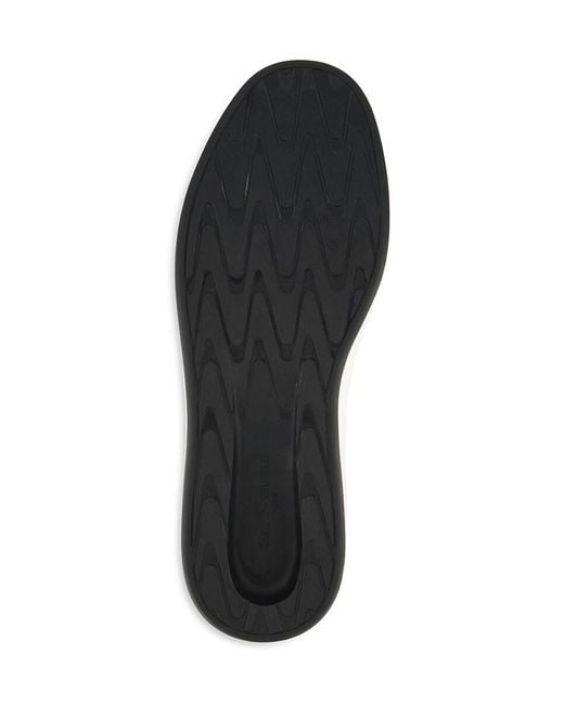 Karl Lagerfeld Black Mixed Media Laceless Sneakers for men