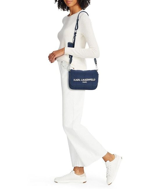 Karl Lagerfeld Blue Voyage Shoulder Bag