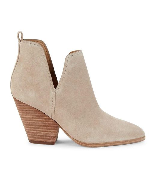 Marc Fisher Tanilla Leather Cutout Ankle Boots in Natural Lyst