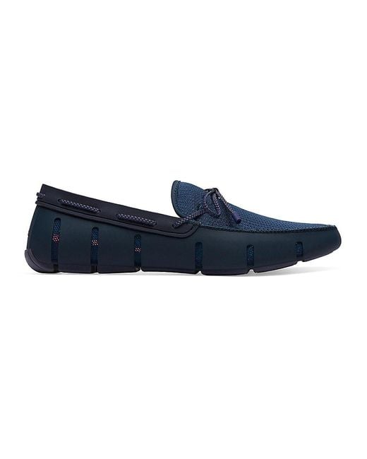 Swims Blue Mesh Boat Shoes for men