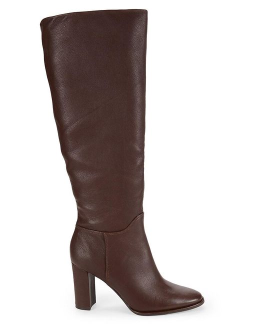 Kenneth Cole Brown Lowell Leather Knee High Boots