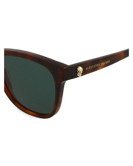 Alexander McQueen Green 54mm Rectangle Sunglasses