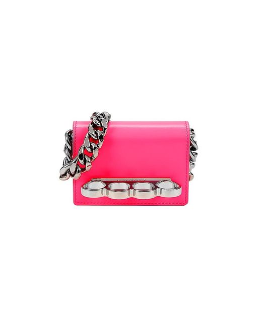 Alexander McQueen Pink Mini Chain Crossbody Bag