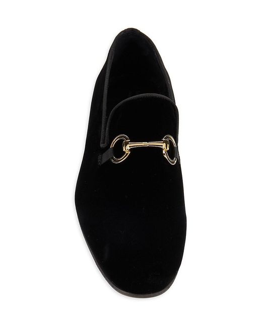 Saks Fifth Avenue Black Velvet Smoking Slippers for men