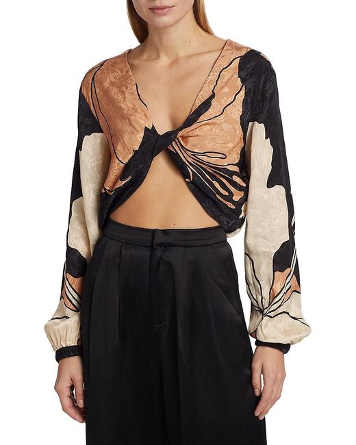 Johanna Ortiz Black Bemused Crop Top