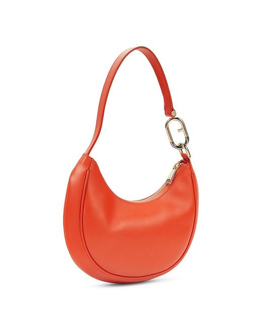 Furla Orange Leather Hobo Bag