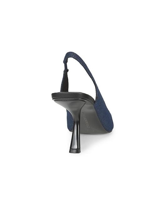 Karl Lagerfeld Blue Kinsely 75Mm Denim Slingback Pumps