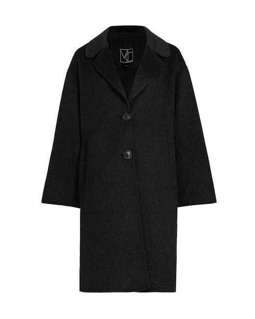 Mercer Collective Black Kelly Long Wool Cocoon Coat