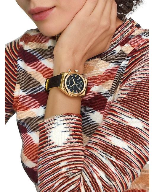 Missoni Metallic 331 Active 38mm Up Goldtone Stainless Steel & Silicone Strap Watch