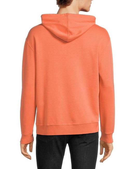 Brunello Cucinelli Orange Logo Sweatshirt for men