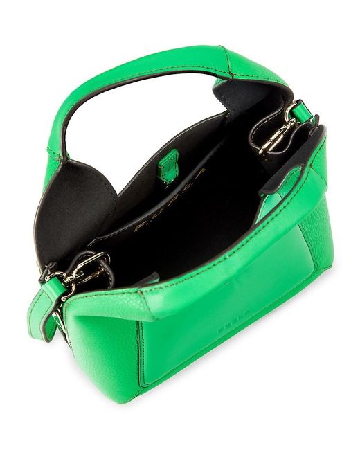 Furla Green Leather Double Top Handle Bag