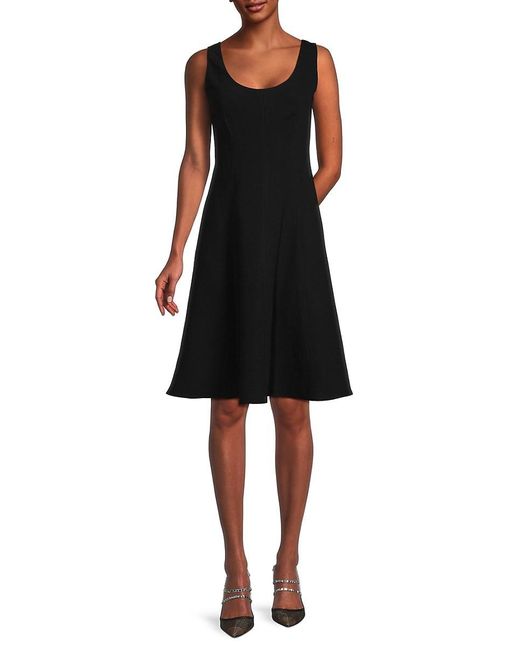 Vince Solid A Line Dress in Black Lyst UK