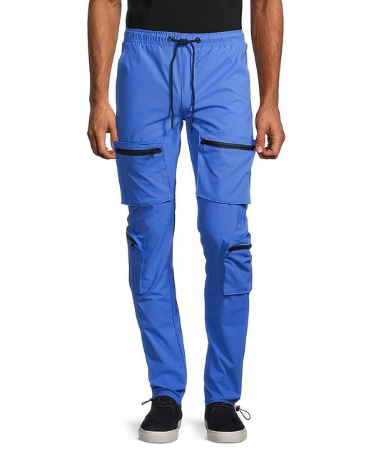 American Stitch Synthetic Drawstring Cargo Pants in Blue for Men Lyst