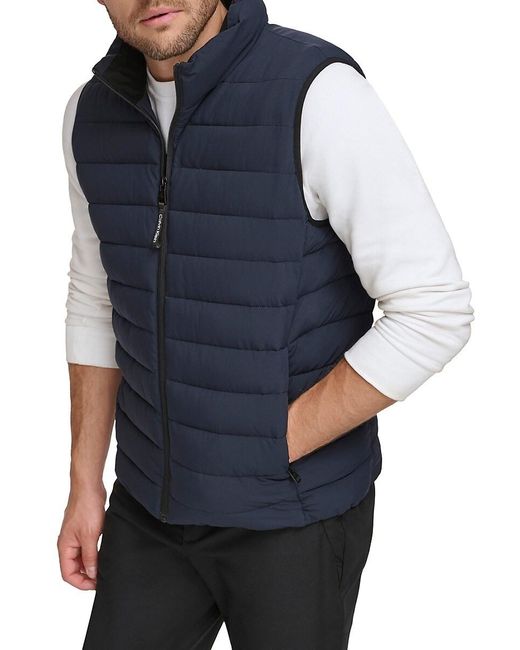 Calvin Klein Gray Stretch Puffer Vest for men