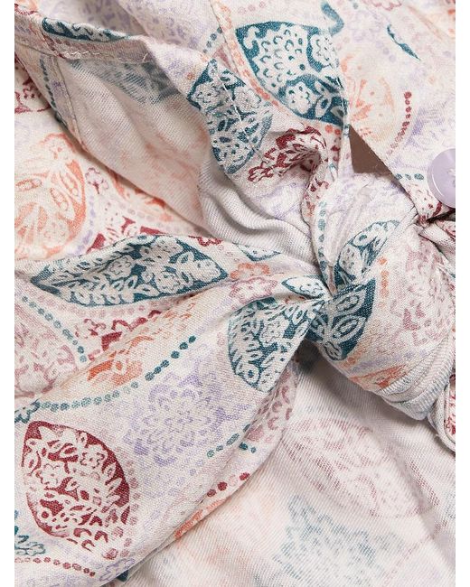 Splendid White Kathryn Floral Short-Sleeve Shirt