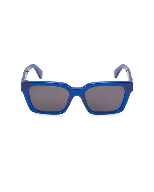 Off-White c/o Virgil Abloh Blue 53Mm Branson Angular Rectangle Sunglasses