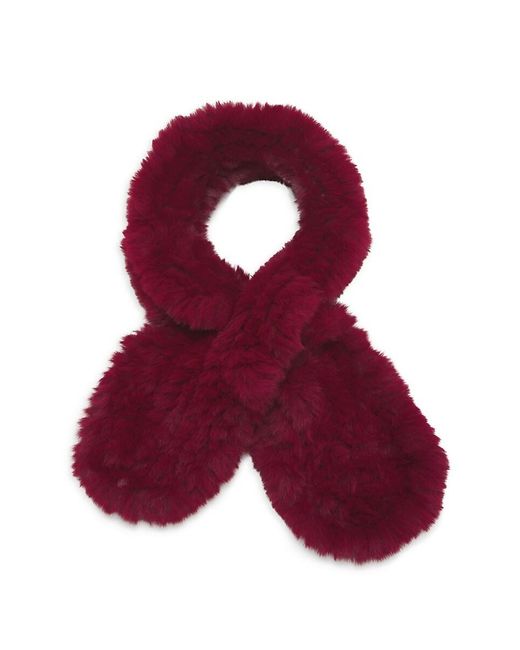 Saks Fifth Avenue Green Faux Fur Scarf