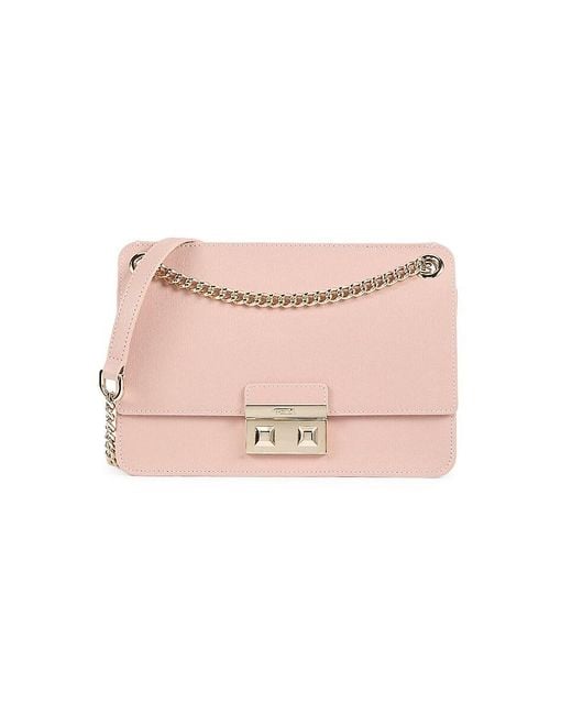 Furla Pink Bella Leather Crossbody Bag