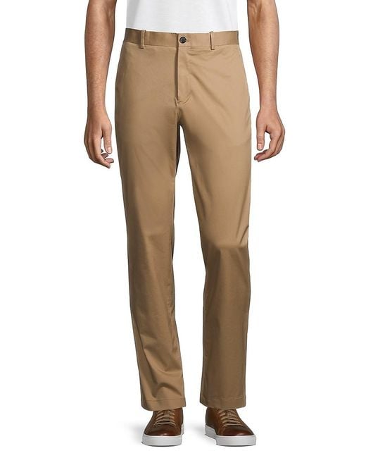 Perry Ellis Cotton Slim-fit Pants in Natural for Men | Lyst