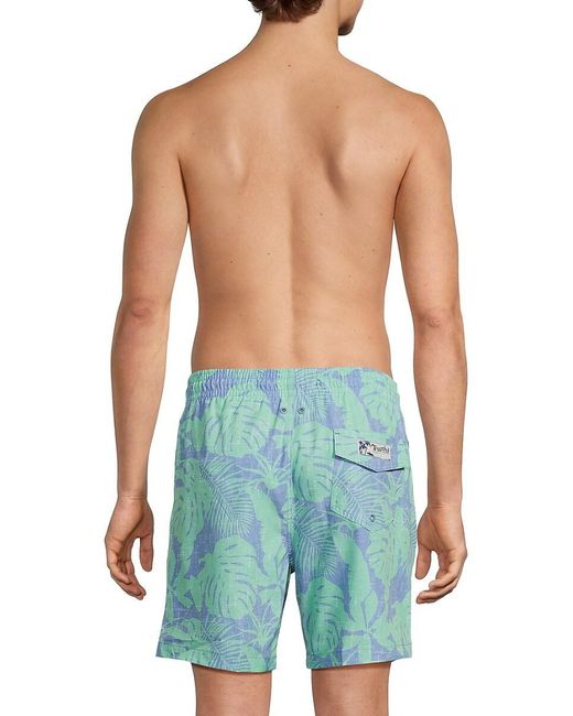 Trunks Surf & Swim Blue Sano Print Swim Shorts for men