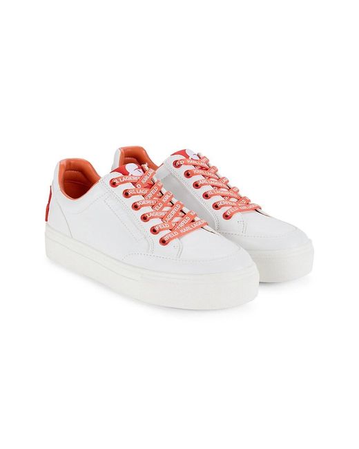 Karl Lagerfeld Pink Calissa Embellished Low Top Sneakers