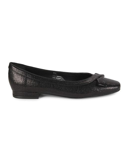 Saks Fifth Avenue Black Kaia Metallic Ballet Flats