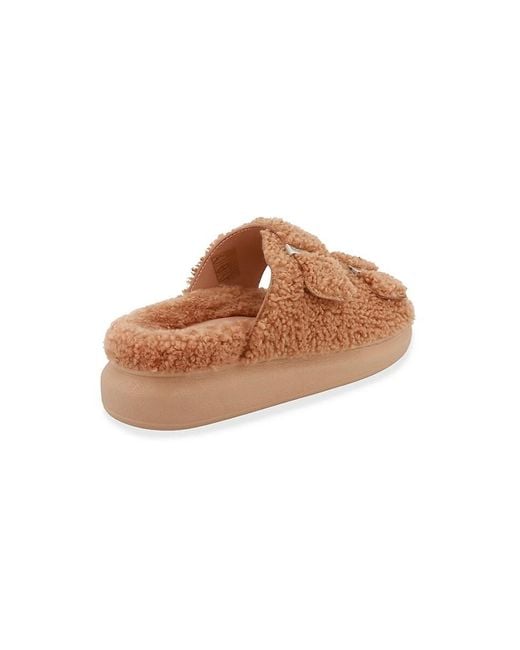 Alexander McQueen Brown Buckle Mohair Platform Sandals