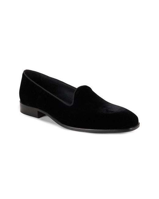 Saks Fifth Avenue Black Velvet Loafers for men