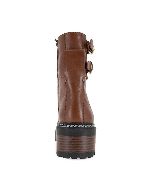 BCBGeneration Lug Sole Combat Boots in Brown Lyst UK