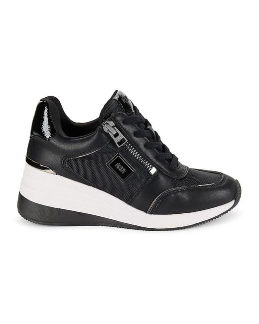 St. John Dkny Kai Wedge Heel Sneakers in Black for Men | Lyst