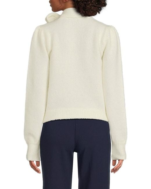 10 Crosby Derek Lam Red Leilani Rib-Knit Wool-Blend Sweater