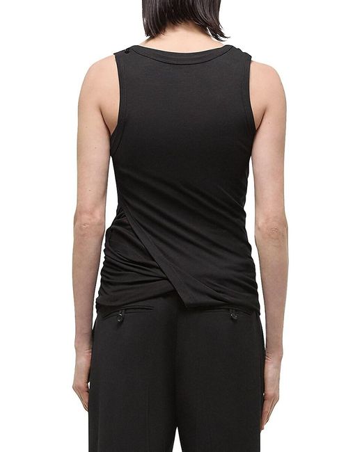 Helmut Lang Black Gloss Convertible Tank Top