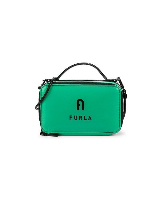 Furla Green Logo Camera Crossbody Bag