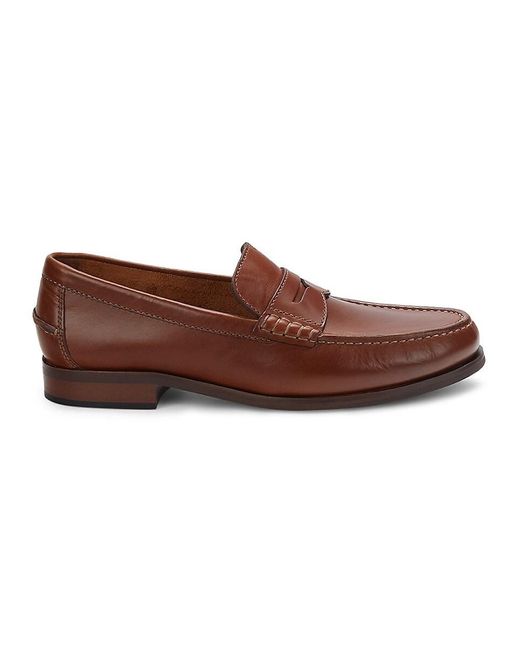 Johnston & Murphy Natural Teagan Leather Penny Loafers
