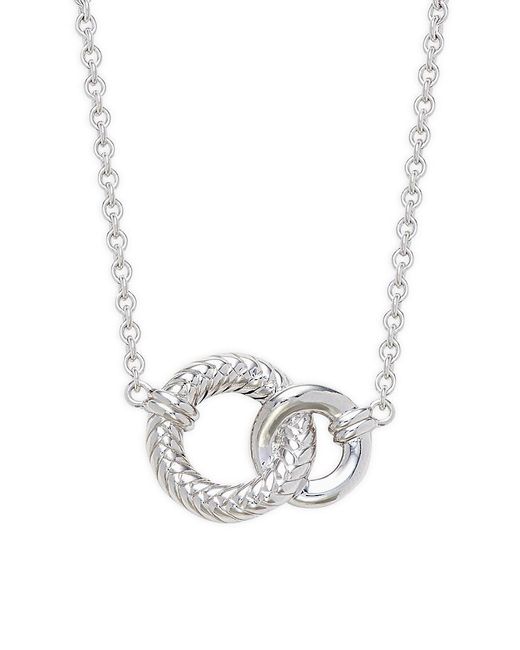 Judith Ripka White Cavallo Sterling Silver Double-loop Necklace