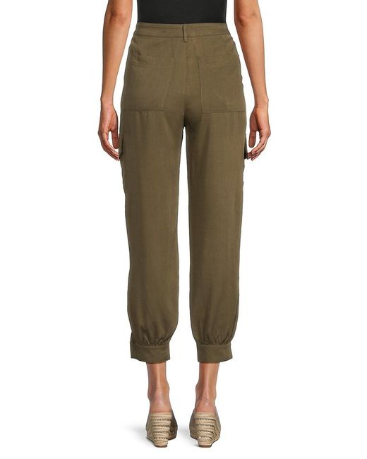 Etienne Marcel Green Cropped Cargo Pants