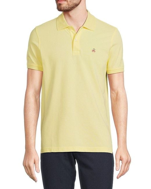 Brooks Brothers Slim Fit Polo in Yellow for Men Lyst