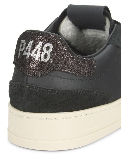 P448 Black Bali Low-top Leather Sneakers