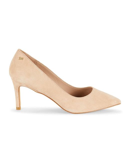 Stuart Weitzman Natural Leigh Suede Pumps