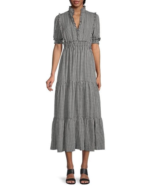 Max studio store tiered maxi dress