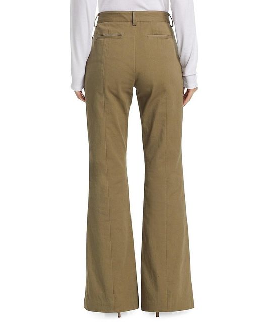 ATM Natural Cotton-Blend Twill Flare Pants